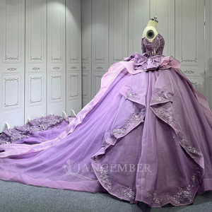 Lsmu178 Lavender Quinceanera Dresses 3D <b>Flowers</b> Appliques <b>Sweet</b> 16 Princess Vestidos De 15 Anos Prom Party Gowns Jancember - Product Image 6