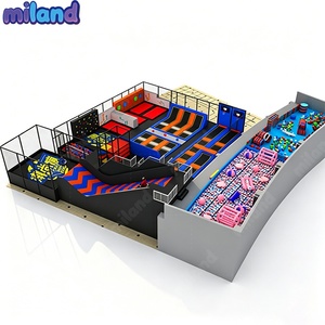 Équipement de parc de trampolines intérieur personnalisé en gros, aire de jeux commerciale d'aventure pour enfants et adultes, centres commerciaux - Product Image 2