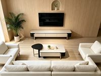 Table TV en bois de luxe moderne et contemporaine, personnalisable, avec rangement, idéale pour la maison, l'appartement, l'hôtel et le salon – Meilleure vente