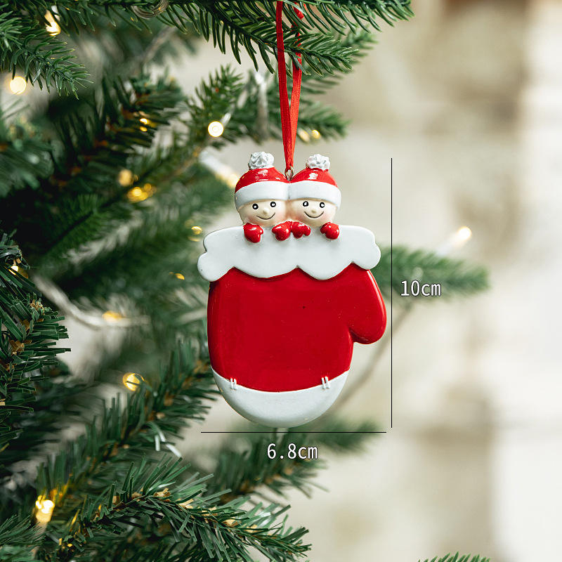 2ถุงมือเอลฟ์สีแดงเล็กๆ-จี้เรซินขนาดเล็ก