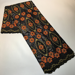 Tissu de dentelle africaine Sinya, dentelle de mariage nigériane, broderie <span class=keywords><strong>Bazin</strong></span>, dentelle <span class=keywords><strong>Bazin</strong></span> <span class=keywords><strong>Riche</strong></span> pour <span class=keywords><strong>robe</strong></span>, 5 yards, collection <span class=keywords><strong>2022</strong></span> - Product Image 2