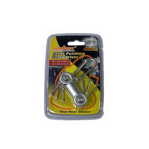 Set di mini cacciaviti pieghevoli da 6 pezzi con portachiavi, strumento compatto per riparazioni fai da te - Product Image 1