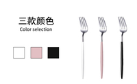 Ensemble de couverts en acier inoxydable personnalisé POM P001 avec manche en résine, argent, rose, noir, blanc, Portugal