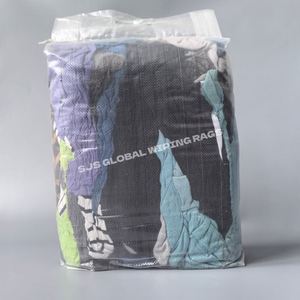 Trapos de lana de colores reciclados, toallitas de sudadera, trapos de limpieza industriales, trapos de algodón 100% de 10 kg para limpieza - Product Image 1