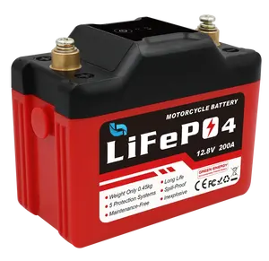 Alta Qualidade Recarregável Motocicleta Seco Começando Lifepo4 Lithium Baterry 12V 2AH 3AH 4AH 6AH 8AH Bateria Para Motocicletas