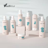YHA série 50/100/150 contenants de lotion cosmétique pour le visage de luxe pot en plastique de crème cosmétique givrée vide personnalisé avec couvercles