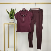 Ensembles d'équitation gris clair, collants d'équitation à assise intégrale en silicone, t-shirt d'équitation à manches courtes à séchage rapide, équestre