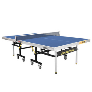 Mesa de ping-pong Double Fish 233 de 25 mm, plegable, tamaño estándar para interiores, con red y ruedas - Product Image 1