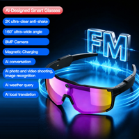 Lunettes de traduction IA : Interprète en temps réel, lunettes intelligentes avec prise en charge des langues locales pour voyages, réunions d'affaires, vente en gros OEM