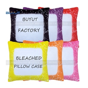 BUYUT Factory Direct Tie Dye sublimazione Design personalizzato stampa tessile per la casa <span class=keywords><strong>60</strong></span> colori candeggina corto cuscino quadrato in peluche 45 * 45c - Product Image 1