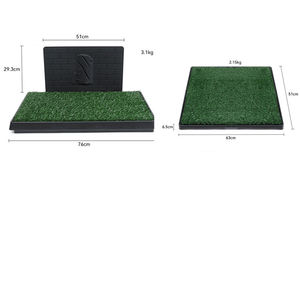 Bac à litière pour animaux de compagnie personnalisé en usine, toilette intérieure pour <span class=keywords><strong>chien</strong></span> avec tapis en herbe artificielle et tiroir à déchets amovible pour l'apprentissage de la propreté des chiots - Product Image 3