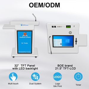 Podio Digital Interactivo Inteligente Portátil con Elevación Automática, Diseño de Pantallas Dobles <span class=keywords><strong>para</strong></span> Enseñanza y Discursos - Product Image 3