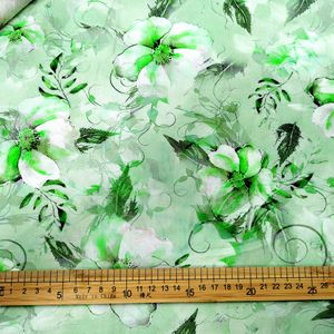 Nouveauté <span class=keywords><strong>tissu</strong></span> <span class=keywords><strong>lin</strong></span> <span class=keywords><strong>coton</strong></span> imprimé couleur verte motifs floraux colorés technique tissée pour chemises robes nappe unie - Product Image 3