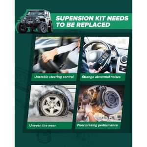 Kit de suspension avant 12 pièces en acier allié, bras de suspension, rotules, embouts de biellettes pour remplacement inférieur 2009-2013 - Product Image 5