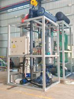 Machine à glace industrielle Coldsmart 20 tonnes à refroidissement par eau avec compresseur et pompe, et réservoir d'eau pour usine de glace - Prix usine