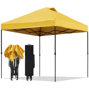 Polar Everest Easy Setup Pop Up Canopy Tent Vented Roof Patented One Push Portable Shelter Wheeled Frame Instant Canopy