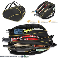 Sac de sport extérieur grande capacité personnalisé pour 6 raquettes, sac à dos portable imperméable pour tennis, badminton et pickleball