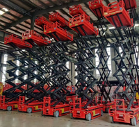 Mini-élévateur à ciseaux électrique automoteur sur chenilles 20ft 25ft 250KG pour bâtiments étroits