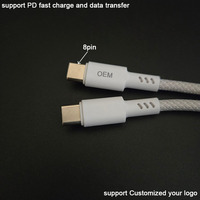Nuevos Cables USB Tipo C a 8 Pines con Diseño de Tejido Resistente y Moldeado por Inyección para Dispositivos PD e iOS