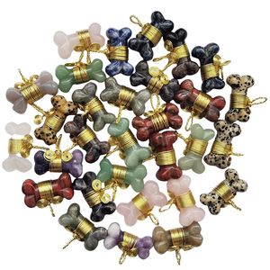 ขายส่ง 20*35 มม.คริสตัลรูปอัญมณีแกะสลักหัตถกรรมลวดห่อจี้สําหรับเครื่องประดับ DIY ทํา - Product Image 2