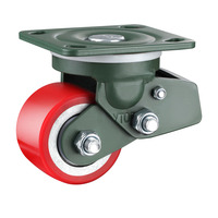 Roulette AGV rouge extra résistante de qualité militaire, roulette AGV à haute charge, double roue pour robots industriels