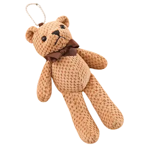 Knuffels Goed Ontworpen Schattige Teddybeer Hanger Vakantie Geschenken Wollen Doek Met Zacht Dutje, Pluche 100% Witte Pp Katoenen Opp Tas 20 Stuks