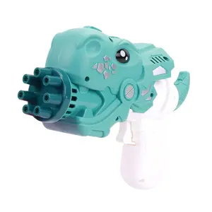 Çocuk oyuncakları gözenekli dinozor kabarcık tabancası elektrikli karikatür Fan kabarcık makinesi erkek ve kız üfleme baloncuk oyuncakları