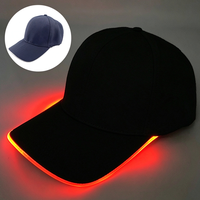 Casquette de baseball lumineuse LED multicolore tendance, chapeau lumineux personnalisé, casquette de fête à fil EL pour festival, défilé, soirée en club
