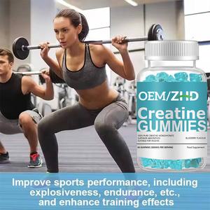Groothandel OEM Private Label Volwassenen Suiker Vrij Vegan 3000mg Pre-Workout Energieboost Creatine Monohydraat Gummies Supplementen - Product Image 3