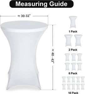 Wholesale Customized Colors Knitted Fitted Cocktail <b>Table</b> <b>Cover</b> Spandex Stretch OEKO-TEX Certified <b>Waterproof</b> Oilproof - Product Image 3