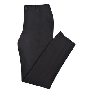 Pantalones Casuales Elegantes de Corte Recto para Hombre, Color Negro, Cintura Alta, Cierre de Botones, Antiarrugas, Poliéster, Frente Plano, para Otoño - Product Image 5