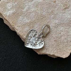 Colgante de Plata Pura S925 con Diseño de Amor Antiguo, Textura de Estrella, Estilo Retro Europeo Americano, Simple, Estilo Italiano Francés, Accesorio de Charms - Product Image 1