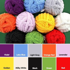 Sợi len chenille dày dặn để móc và đan, sợi len mềm mại dày dặn dùng làm chăn cho bé, dành cho người mới bắt đầu làm thủ công. - Product Image 2
