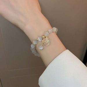 Bracelet artisanal de haute qualité en perles d'eau douce exquises, avec opale, œil de chat porte-bonheur et jade, pour femme - Product Image 4