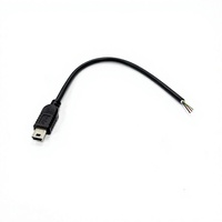Câble USB 2.0 Mini Type B 5 broches D3950 de 1 m de long, mâle vers extrémité ouverte, pour appareil photo, scanner, MP3, MP4