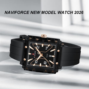 네비포스 6112 5기압 방수 남성 시계 신상 유니크 디자인 블랙 남성용 시계 자체 브랜드 실리콘 쿼츠 시계 - Product Image 4