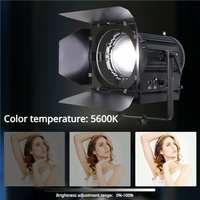 Projecteur vidéo LED Fresnel JIXIO 150W 5600K en alliage d'aluminium, silencieux, sans ventilateur, dissipation thermique, zoomable, éclairage DMX+bouton