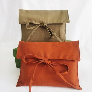Chuanghua BSCI Factory Price Recyclable Linen Dust <b>Gift</b> Bag Cosmetic Packaging Personalised <b>Envelope</b> Flap Linen Pouch - Product Image 5