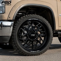 Jantes de camion FGD personnalisées concaves forgées 24x14 26x14 28x16 30x16 8x165.1 8x170 8x180 polies avec enjoliveurs flottants sur mesure