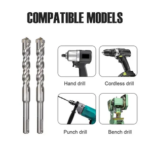 Taladro de martillo de impacto cruzado de 450mm, aleación HSS dura extendida de cuatro bordes <span class=keywords><strong>SDS</strong></span> <span class=keywords><strong>PLUS</strong></span> para perforación de cuatro bordes de mármol para azulejos de pared de hormigón, 1 ud. - Product Image 4