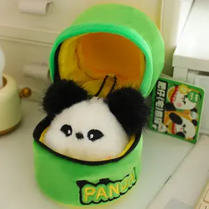 Zoo souvenir bamboo tube panda plush toy student pen holder doll