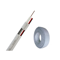 Tembaga/CCS RG6 + 2 kabel koaksial kamera CCTV kabel daya dan komunikasi kinerja tinggi RG6 + 2 kawat daya inti