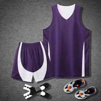 Seragam Basket Reversibel Grosir Tanpa Lengan, Celana Pendek Bolak-Balik, Cepat Kering, Bernapas, Untuk Pria dan Remaja