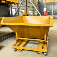 Nouvelle benne basculante en acier doux Q235 pour chariot élévateur, conçue pour les applications de vente au détail et de restauration