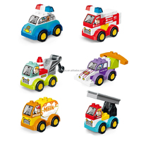 Gran oferta, juguetes educativos para niños, regalos para niños, modelo de coche de dibujos animados para jardín de infantes, juegos de bloques de construcción, bloques, juguetes para coche