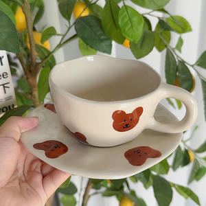 乐利手绘圆点字母小熊Ins高美容创意马克杯 - Product Image 1