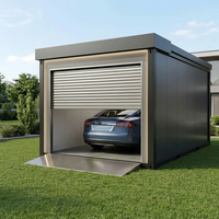 Meilleure Vente : Garage Modulaire en Acier Préfabriqué avec Porte à Enroulement pour Stationnement Extérieur et Stockage Sécurisé d'Équipements