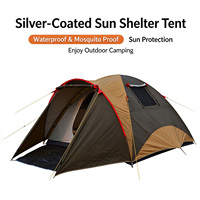Tente de camping à armature diagonale en gros, Oxford 2000mm imperméable, double couche, une chambre, 4 saisons, OEM/ODM