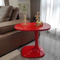 Table console design en fibre de verre de luxe moderne et simple italienne petite table d'angle pour le salon en forme de T