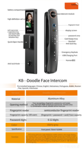 Serrure Intelligente à Empreintes Digitales Entièrement Automatique pour Portes en Aluminium/Laiton, Construction en Alliage d'Aluminium - Product Image 4
